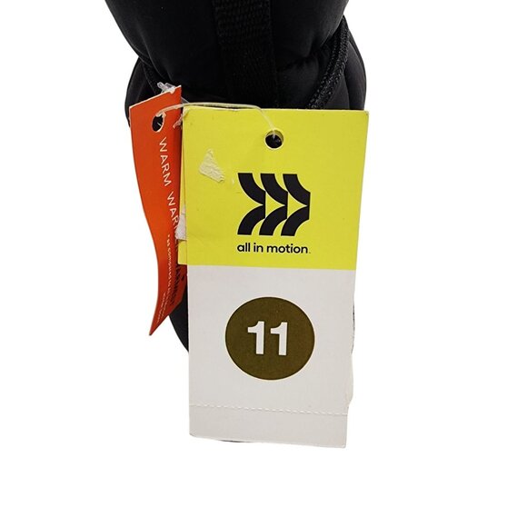 All In Motion Womens Black Winter Snow Boots Size 11 Insulated Warm With Tags - Picture 2 of 10